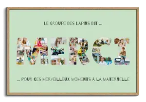 Créez une Collage "MERCI" personnalisée pour dire adieu à l'école maternelle