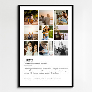 Créez votre Poster Définition Tante personnalisé avec photo
