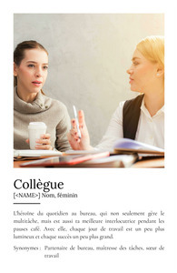 Poster Définition Personnalisé "Collègue" - Cadeau Unique avec Photo et Texte