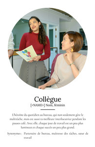 Poster Définition Personnalisé "Collègue" - Cadeau Unique avec Photo et Texte