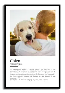 Poster Définition Personnalisé Chien - Créez votre propre hommage canin