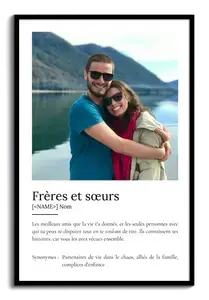 Poster Définition Personnalisé 'Frères et Sœurs' avec Photos