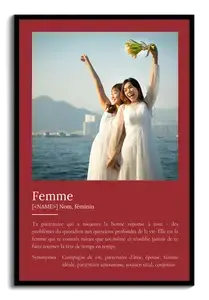 Poster Définition Personnalisé: Épouse - Offrez un Souvenir Unique!