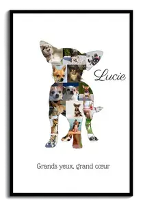 Collage Personnalisée Chihuahua - Créez de Touchants Souvenirs Visuels