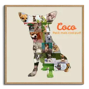 Collage Personnalisée Chihuahua - Créez de Touchants Souvenirs Visuels