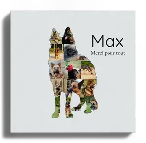 Collage Photo Silhouette Chien - Personnalisez avec Vos Photos et Texte