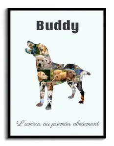 Collage photo personnalisée Labrador - Créez un souvenir unique pour votre chien