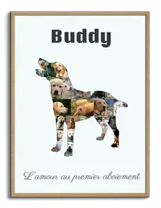 Collage photo personnalisée Labrador - Créez un souvenir unique pour votre chien