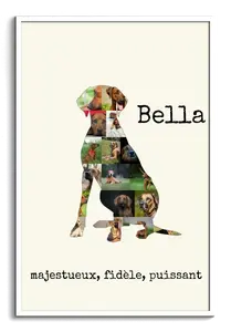 Collage Silhouette Rhodesian Ridgeback: Créez votre souvenir personnalisé
