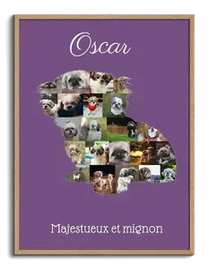 Collage Shih Tzu Personnalisée - Créez votre Souvenir Canin Unique