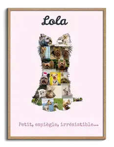 Collage Photo Silhouette Yorkshire Terrier - Créez un Souvenir Unique