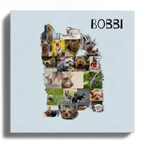 Collage Photo Silhouette Yorkshire Terrier - Créez un Souvenir Unique