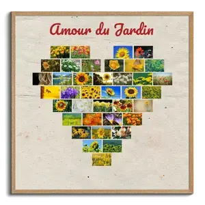 Collage Cœur Personnalisée - "Gartenliebe" sur Toile