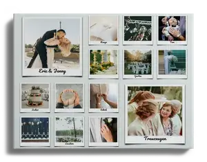 Collage Polaroid Mariage - Personnalisez en Acrylique Premium