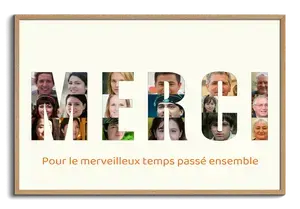 Collage photo personnalisée "MERCI" – Un cadeau unique et mémorable à personnaliser