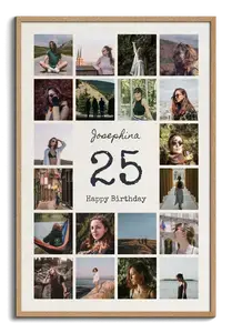 Créez votre collage photo 25 ans – noces d’argent, entreprise, anniversaire personnalisé