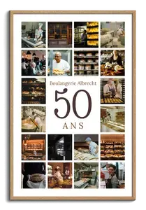 Créez votre collage photo 50 ans d’entreprise — 20–80 photos, nom et texte perso