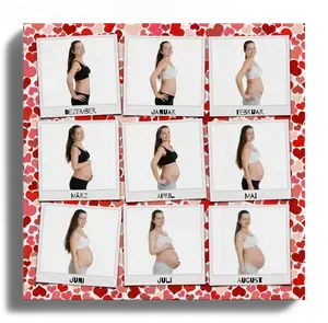 Collage Photo Babybauch Polaroid - Personnalisez votre souvenir de grossesse