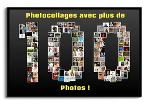 Collage photo personnalisée 100 - Créez des souvenirs mémorables jusqu'à 250 photos