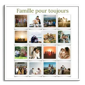 Collage photos de famille Polaroid avec légendes
