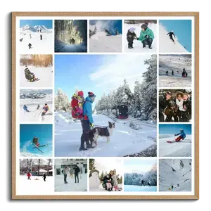 Créez votre Collage Hiver: Souvenirs Famille & Neige, Skiez et Personnalisez