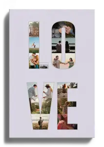 Collage Photo LOVE Personnalisée pour Cadeaux Romantiques