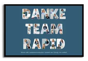 Personalisierte Fotocollage „Danke“ als Buchstaben (60x80cm)