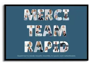 Offrez une Collage Photo "MERCI TEAM RAPID" Personnalisée - Idéal pour Cadeaux