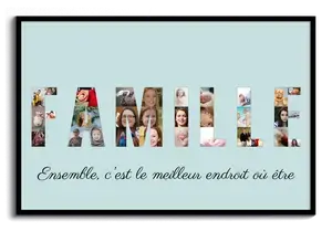 Créez votre collage photo "FAMILLE" - Cadeau parfait pour des moments partagés