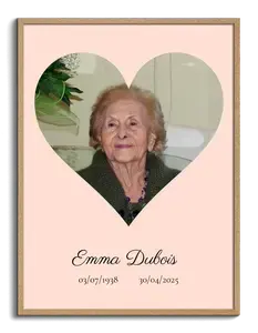 Collage Souvenir de Coeur - Portrait Personnalisé en Mémoire