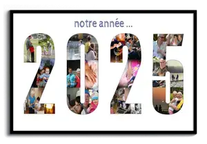 Collage Photos 2025 - Notre Année personnalisée et moderne pour vos souvenirs