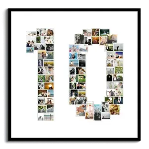 Créez une mosaïque photo en "10" pour aniversaires et célébrations