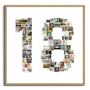 Collage photo "18 ans" personnalisée pour anniversaire ou fête spéciale