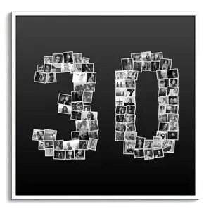 Collage photo 30e anniversaire - Cadeau personnalisé jubilé