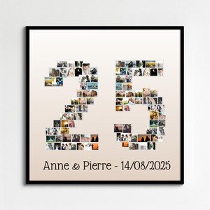 Collage Numérique Personnalisée: Affiche Photo Anniversaire