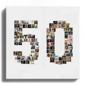 Créez une mosaïque photo 50 pour anniversaire ou noces d'or