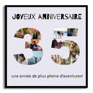Créez votre collage photo "35" personnalisé pour un anniversaire unique
