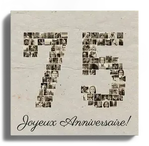 Créez une Collage Photo "75" Unique pour Anniversaire 