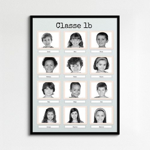 Photos de classe des eleves avec noms en collage facilement cree