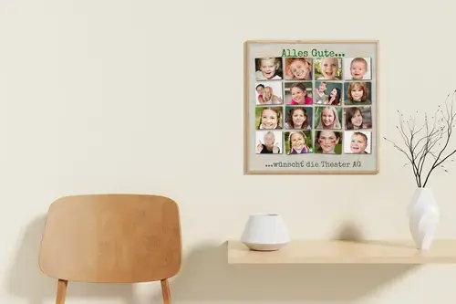 Gestaltungsidee Schul-AG Fotocollage im Raster Stil