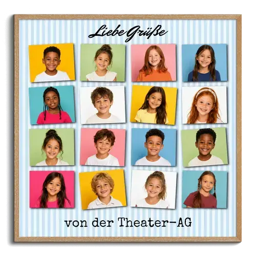 Gestaltungsidee Schul-AG Fotocollage im Raster Stil