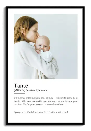 Créez votre Poster Définition Tante personnalisé avec photo