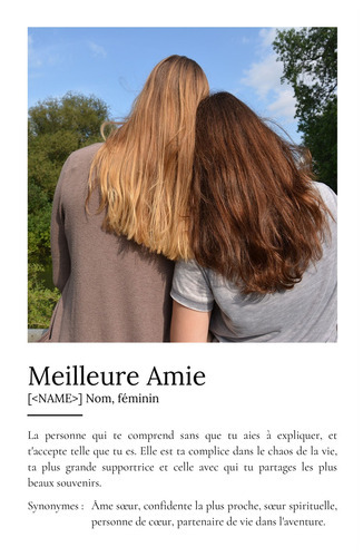 Créez un Poster Définition Personnalisé pour votre Meilleure Amie - Cadeau Unique