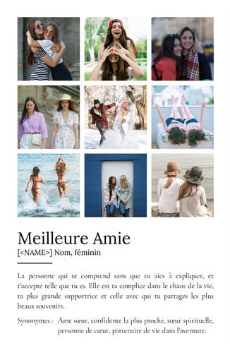 Créez un Poster Définition Personnalisé pour votre Meilleure Amie - Cadeau Unique