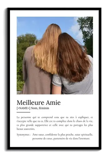 Créez un Poster Définition Personnalisé pour votre Meilleure Amie - Cadeau Unique