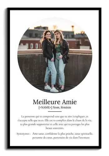 Créez un Poster Définition Personnalisé pour votre Meilleure Amie - Cadeau Unique