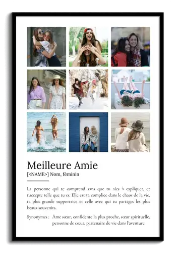 Créez un Poster Définition Personnalisé pour votre Meilleure Amie - Cadeau Unique