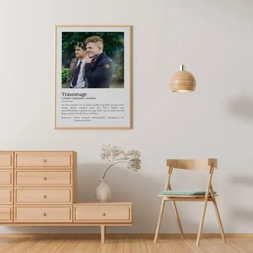 Definitionsposter Trauzeuge personalisierbar