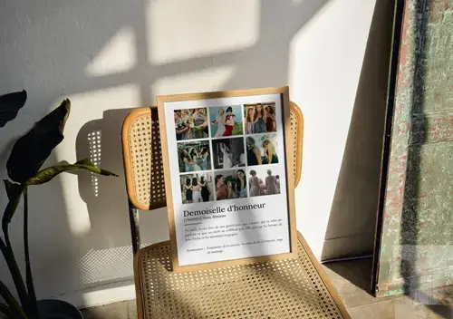 Poster Définition "Demoiselle d'honneur" personnalisable