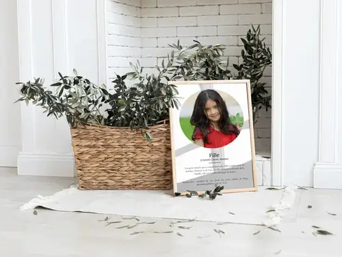 Poster de définition personnalisable 'Fille'